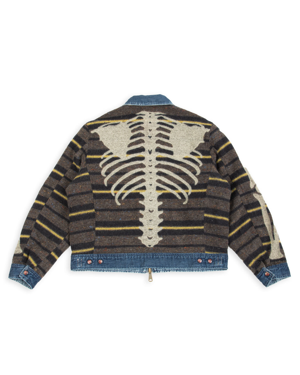 11.5oz Denim BONE Lining Reversible ZIP-UP Work JKT - PRO