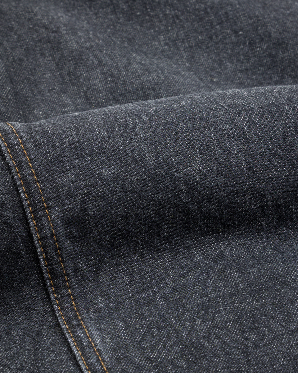 Kapital 14oz BLKxECR Denim T-Back Drizzler JKT - Black x Ecru - Standard & Strange