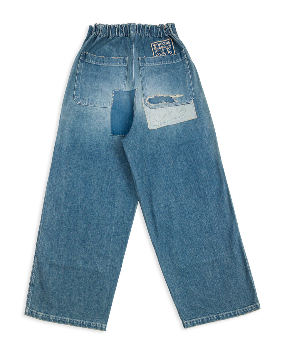 Kapital 14oz Denim W-Knee EASY Baggy Pants(DIXIE LUMBER REMAKE) - PRO - Standard & Strange
