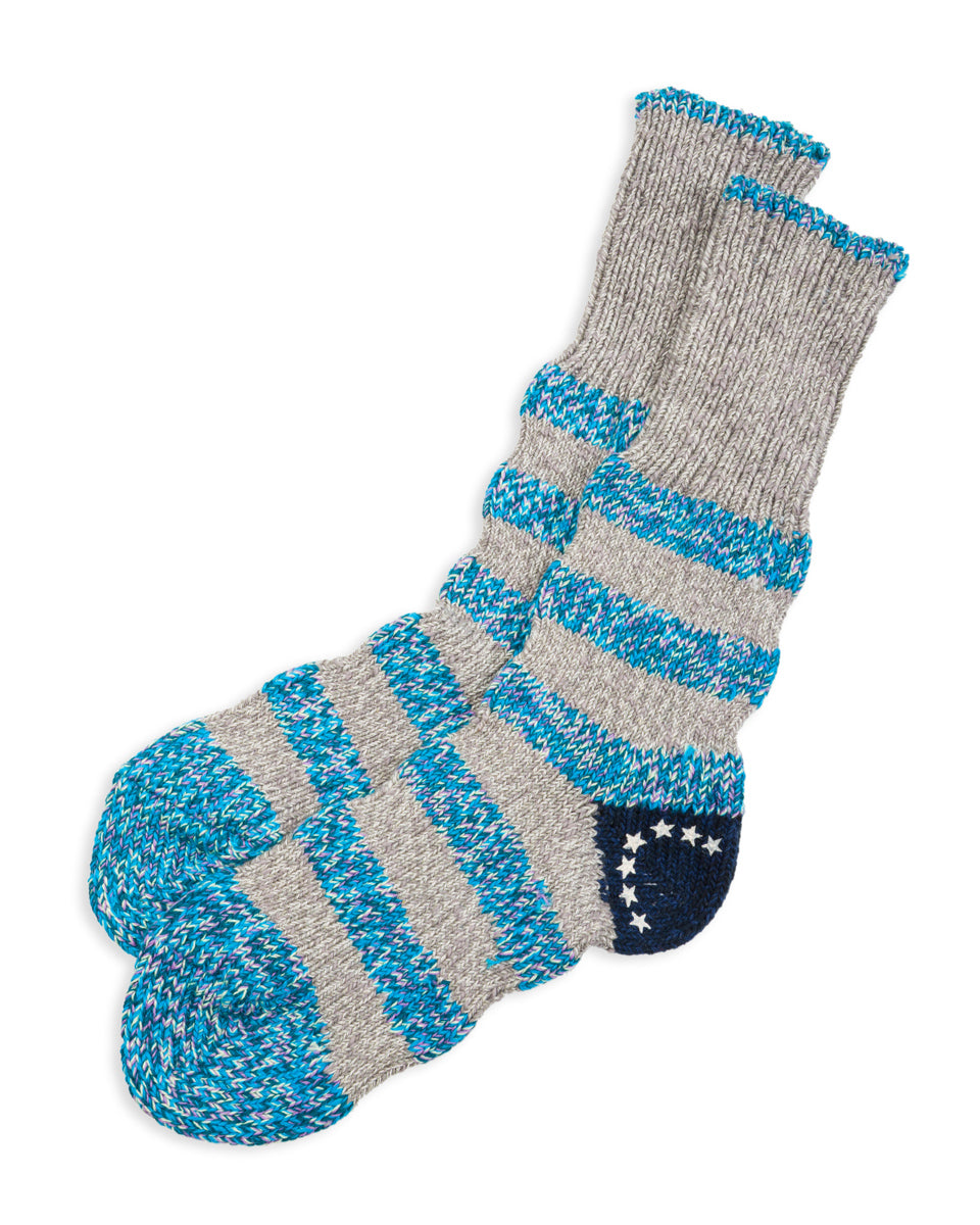 Kapital 56 Yarns Flag Stripe Socks - Blue - Standard & Strange