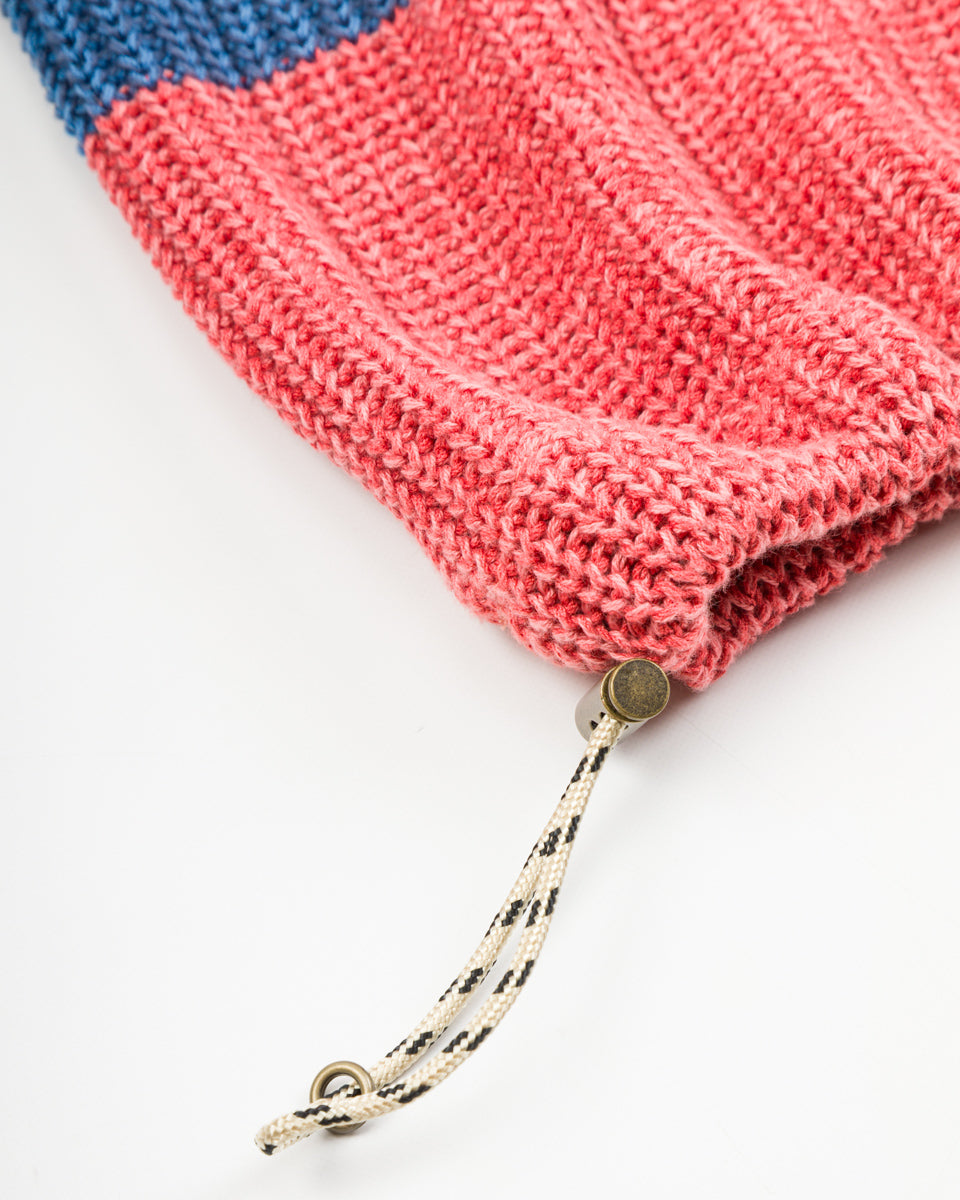 Kapital 5G Cotton Knit RUGGER Shirt - Sax/Red - Standard & Strange