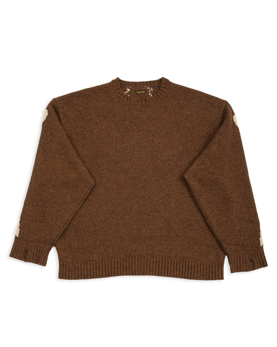 Kapital 5G Wool BONE Crew Sweater - Brown – Standard & Strange