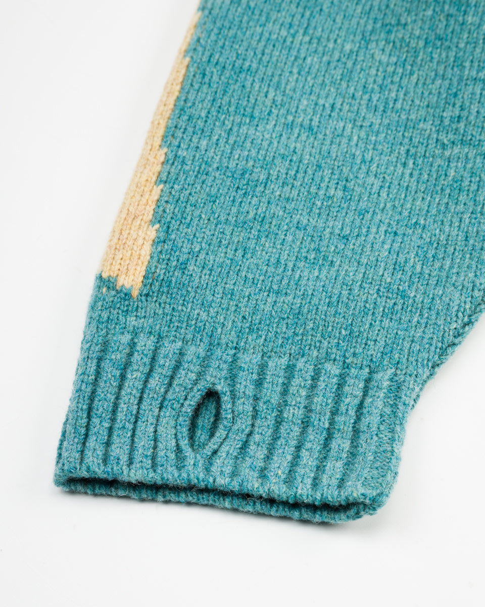 Kapital 5G Wool BONE Crew Sweater - Sax - Standard & Strange