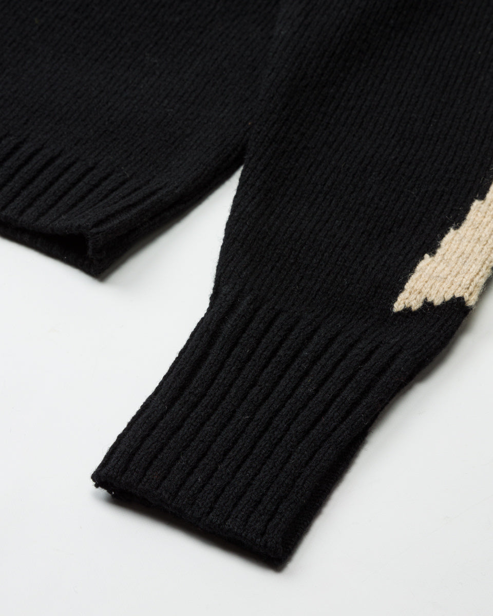 Kapital 5G Wool BONE Short Cardigan - Black 3 - Standard & Strange