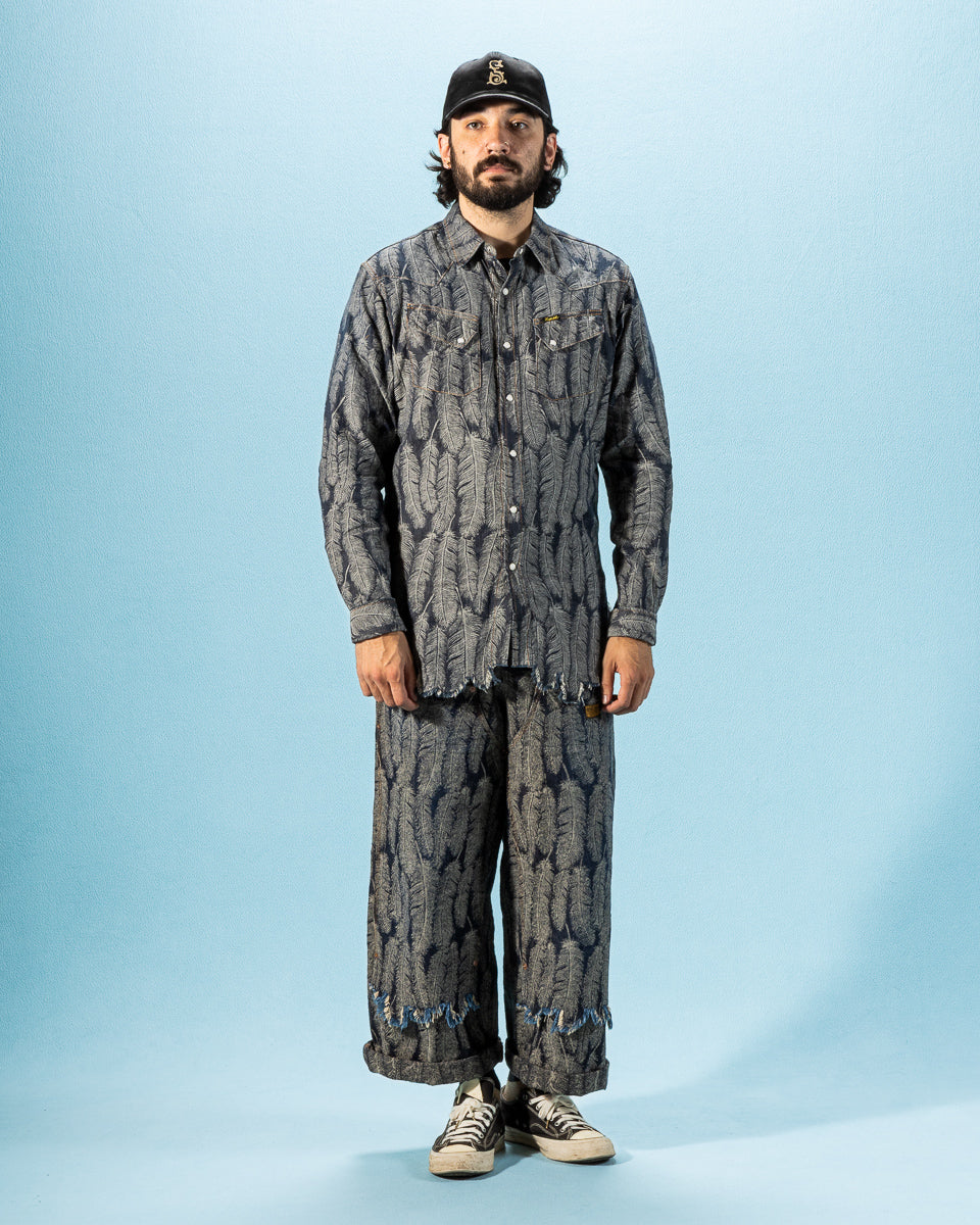 Kapital 5oz MAGPIE Denim Western Shirt - Dark - Standard & Strange