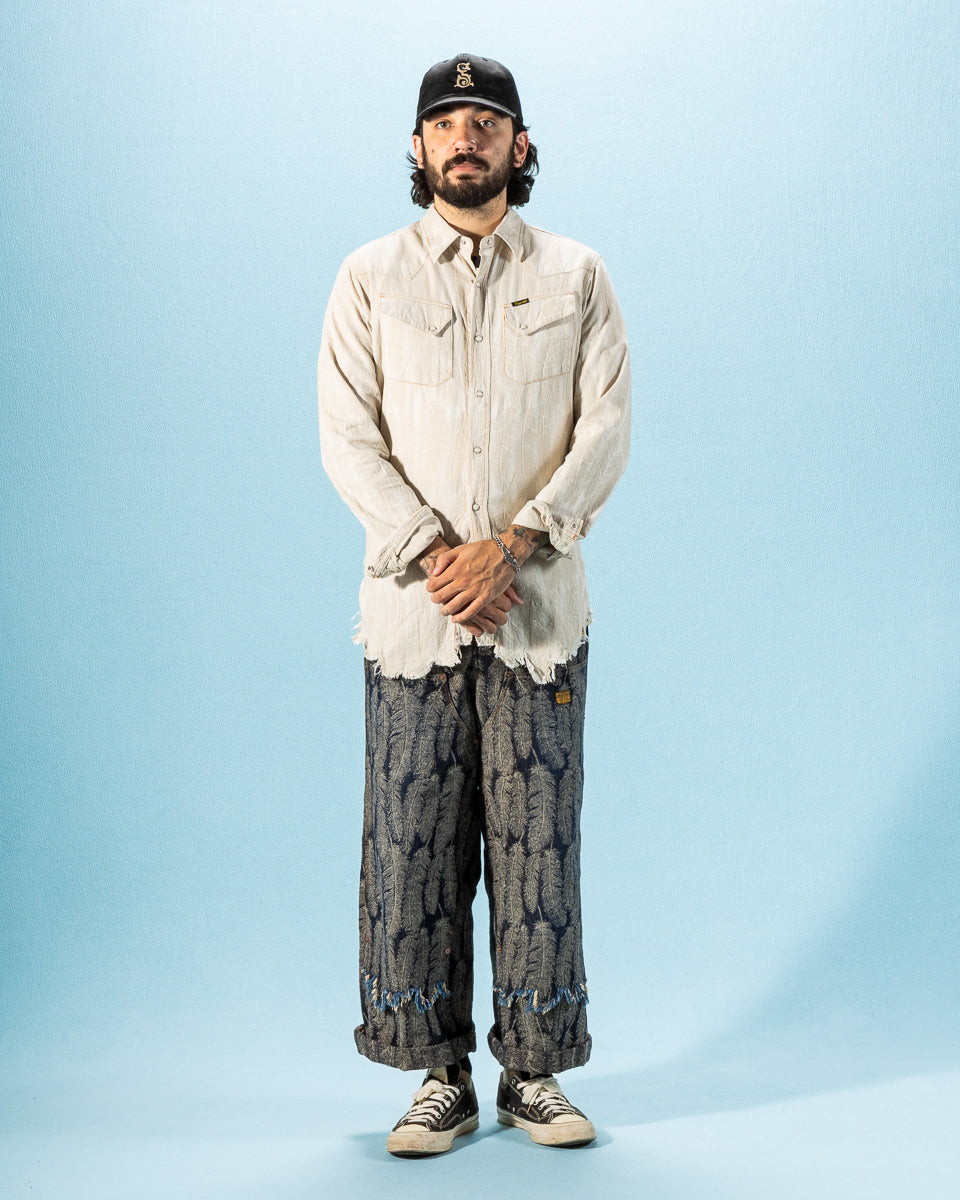 Kapital 5oz MAGPIE Denim Western Shirt - Ecru - Standard & Strange