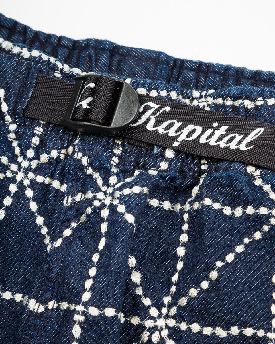 Kapital 8oz Denim FOLK-DOJO EASY Shorts - Dark - Standard & Strange