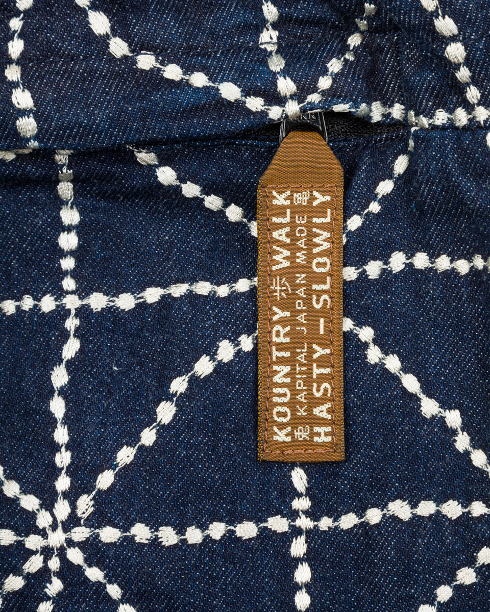 Kapital 8oz Denim FOLK-DOJO EASY Shorts - Dark - Standard & Strange