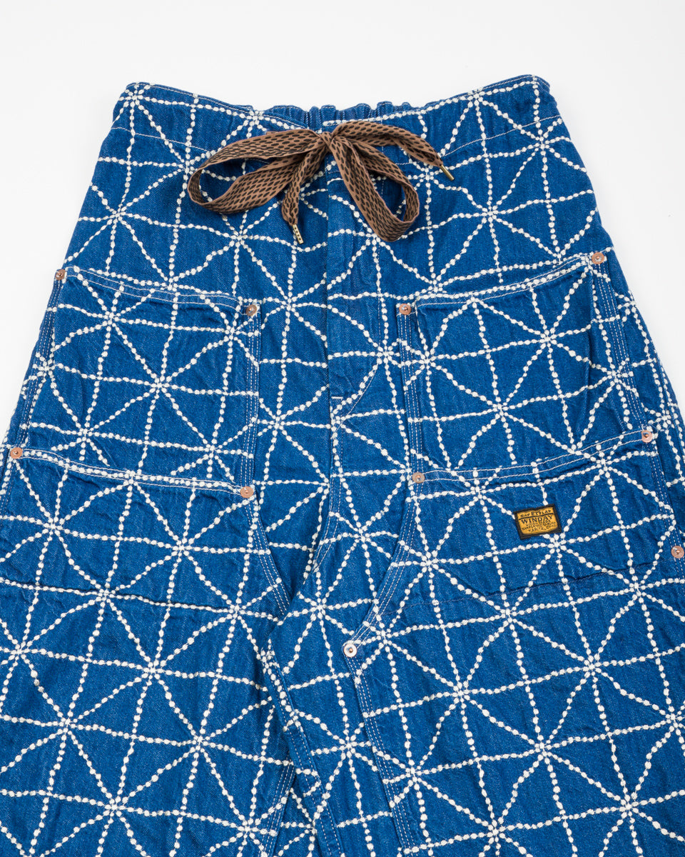 Kapital 8oz Denim FOLK DOJO W-Knee EASY Baggy Pants - Midtone - Standard & Strange