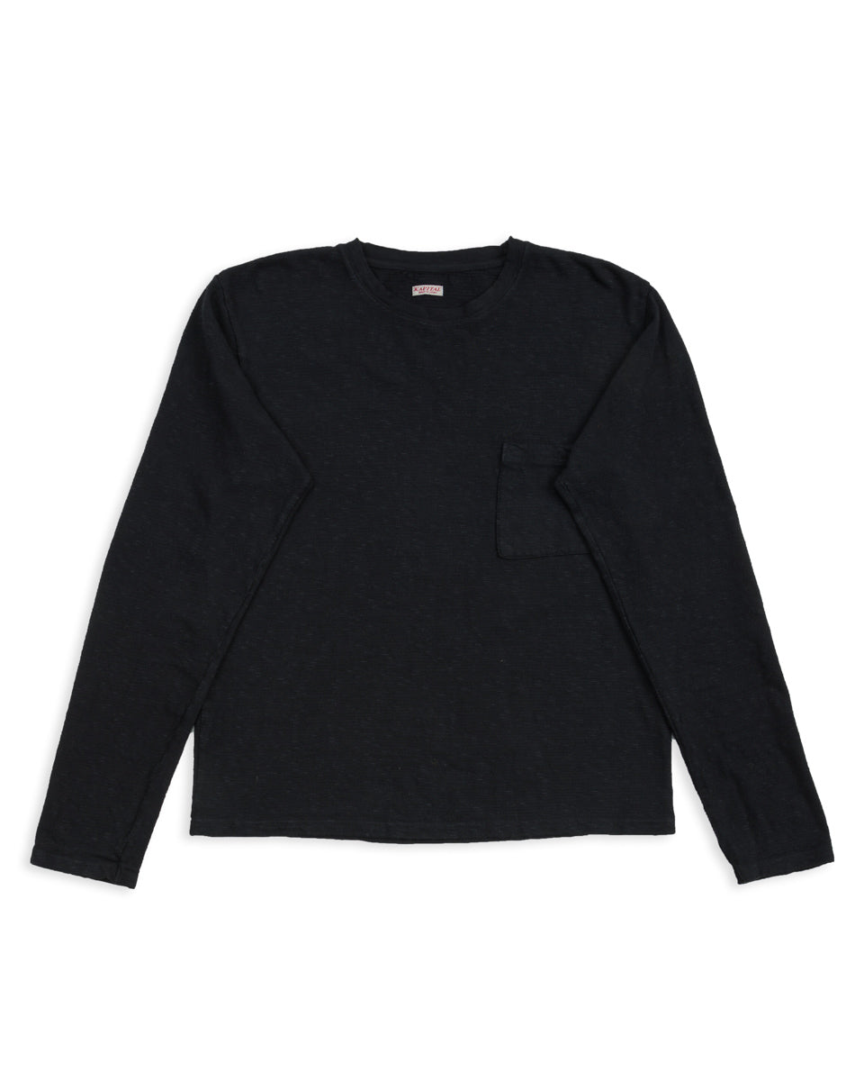 Kapital AMUSE Knit Pocket Long Sleeve T - Black - Standard & Strange