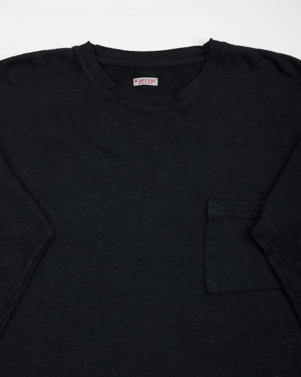 Kapital AMUSE Knit Pocket Long Sleeve T - Black - Standard & Strange