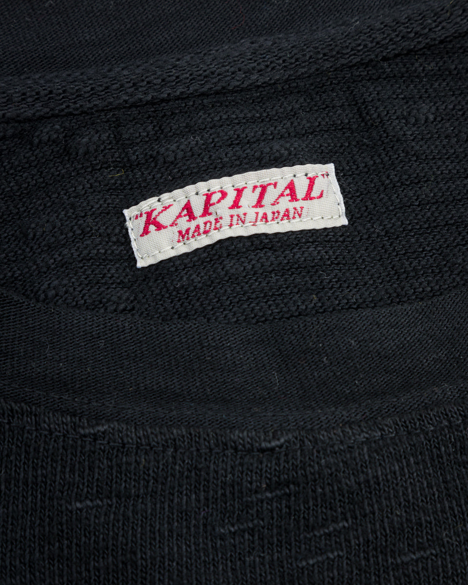 Kapital AMUSE Knit Pocket Long Sleeve T - Black - Standard & Strange