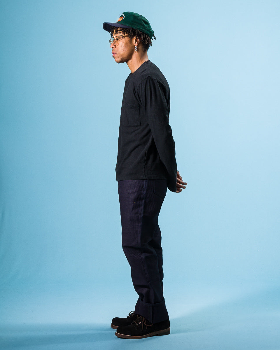 Kapital AMUSE Knit Pocket Long Sleeve T - Black - Standard & Strange