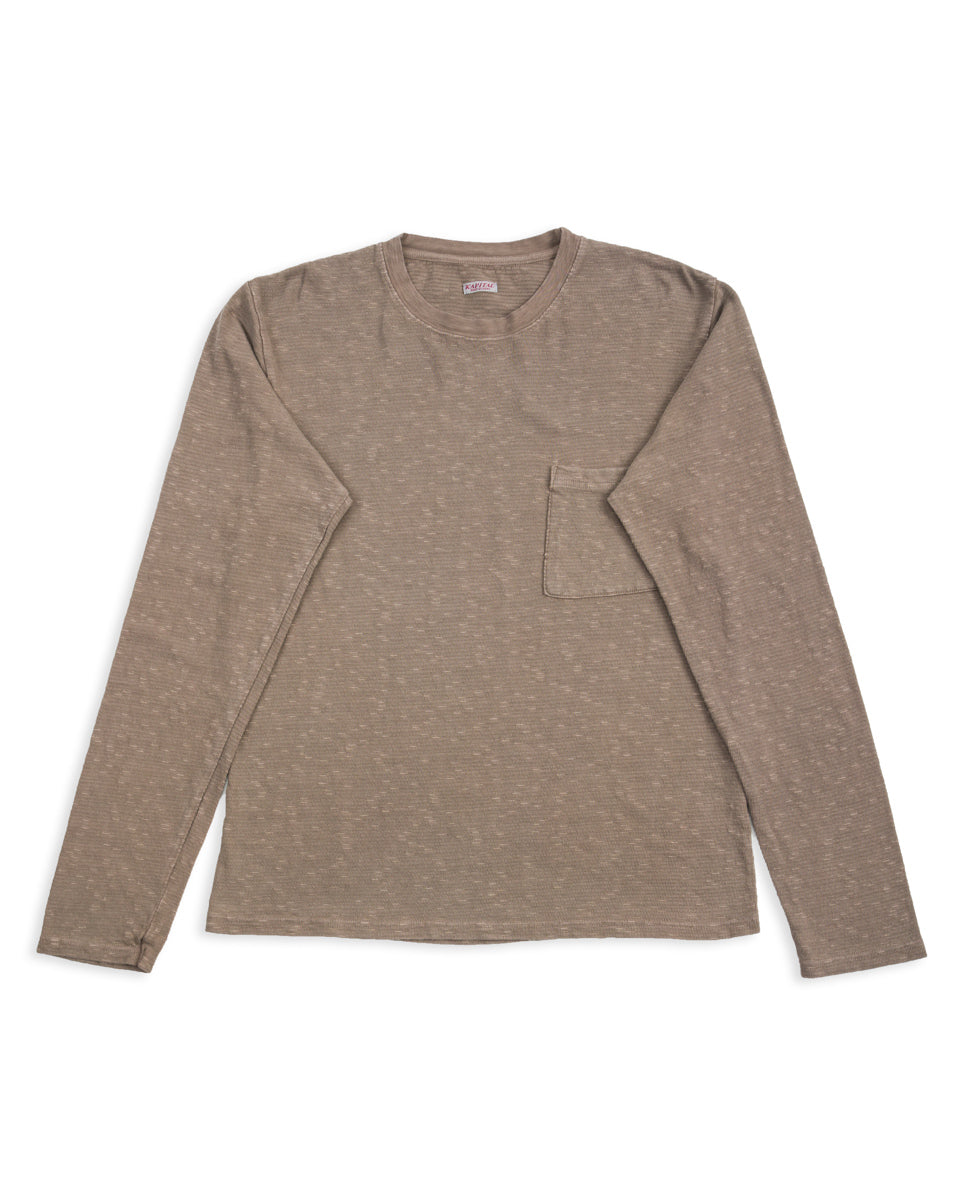 Kapital AMUSE Knit Pocket Long Sleeve T - Charcoal - Standard & Strange
