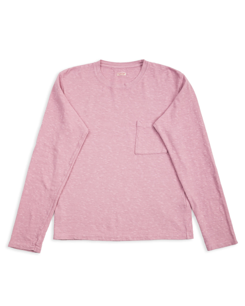 Kapital AMUSE Knit Pocket Long Sleeve T - Pink - Standard & Strange