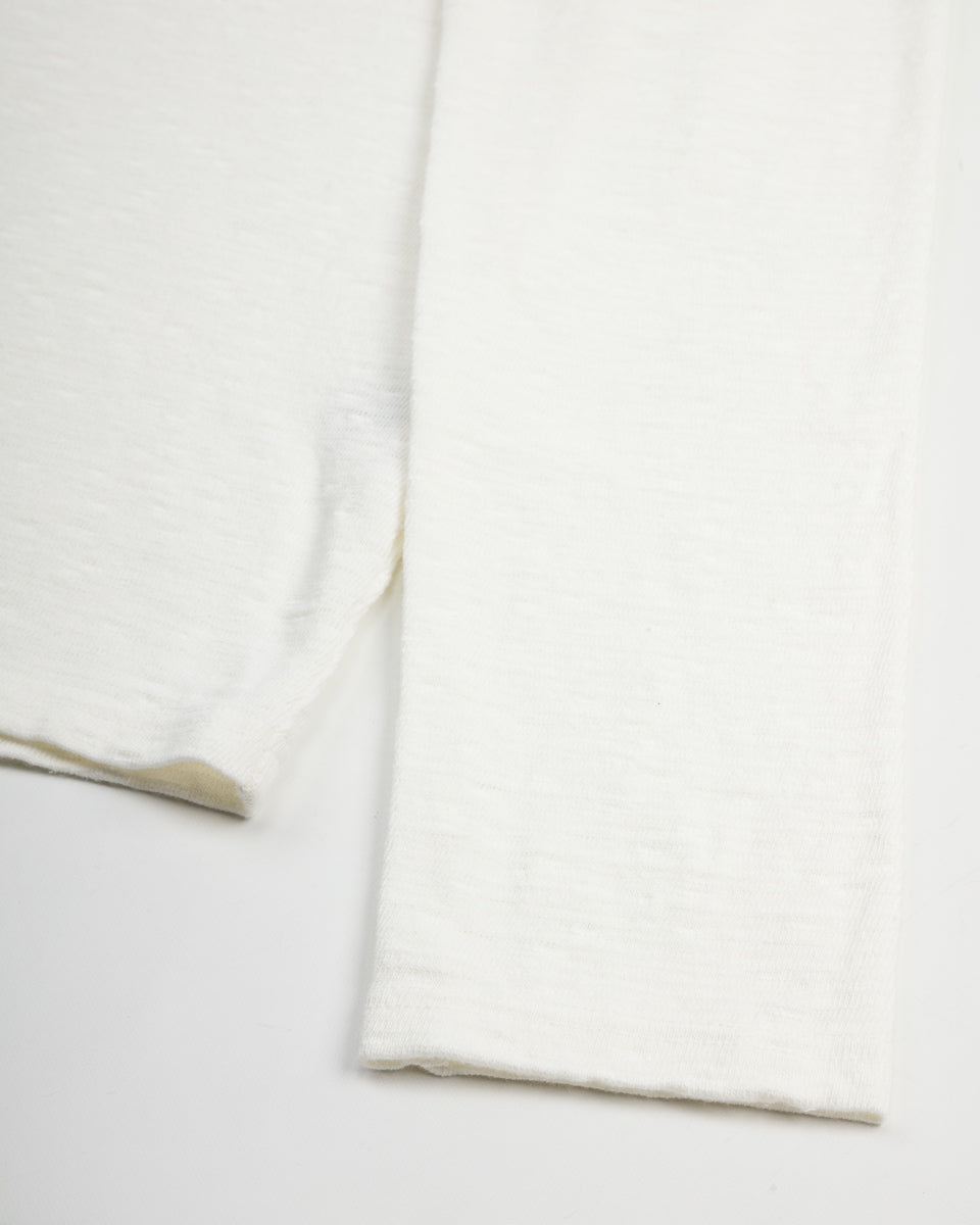 Kapital AMUSE Knit Pocket Long Sleeve T - White - Standard & Strange