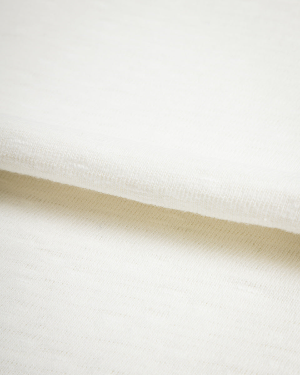 Kapital AMUSE Knit Pocket Long Sleeve T - White - Standard & Strange