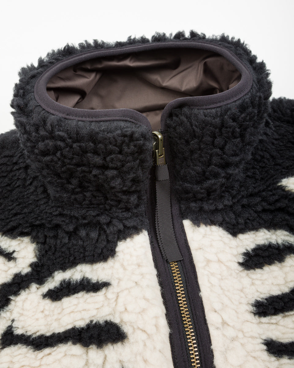 Kapital BONE Boa Fleece Reversible Blouson - Black - Standard & Strange