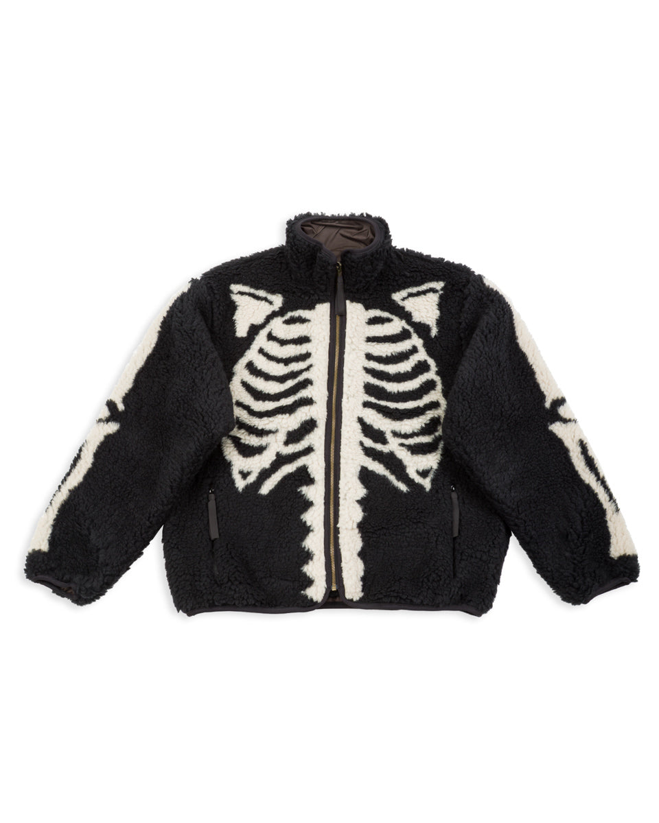 Kapital BONE Boa Fleece Reversible Blouson - Black - Standard & Strange