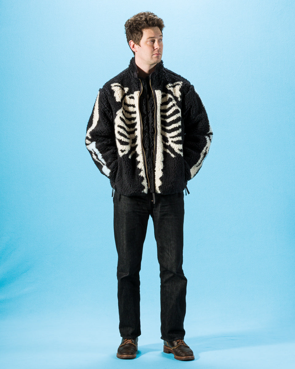 Kapital BONE Boa Fleece Reversible Blouson - Black - Standard & Strange