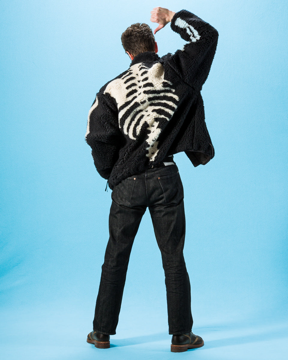 Kapital BONE Boa Fleece Reversible Blouson - Black - Standard & Strange