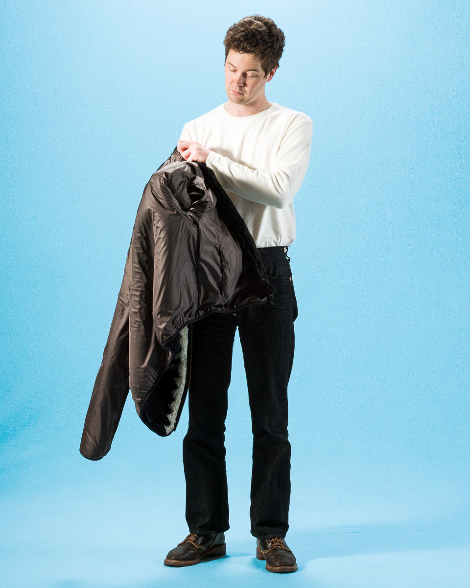 Kapital BONE Boa Fleece Reversible Blouson - Black - Standard & Strange