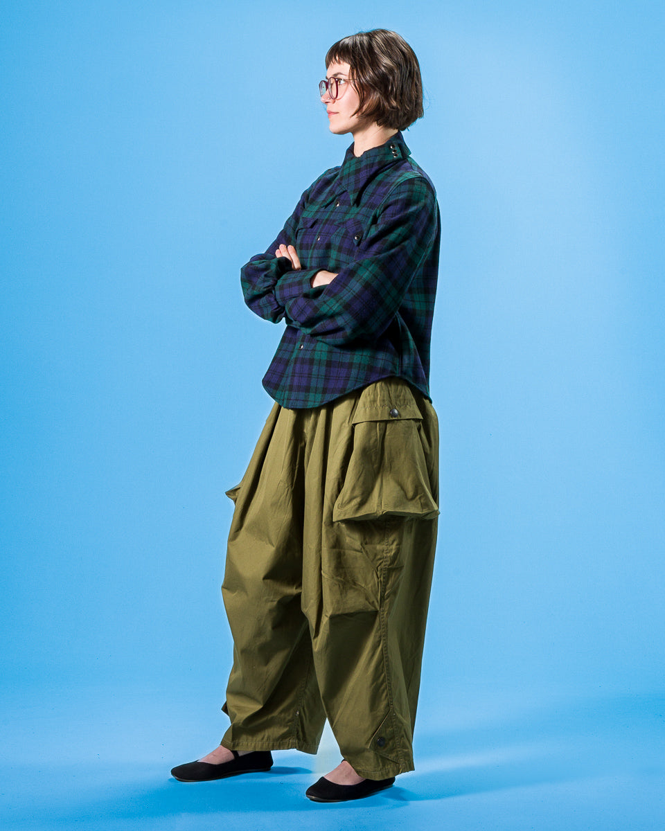 Kapital Combed Gabergine AOZAI Cargo Pants - Khaki - Standard & Strange