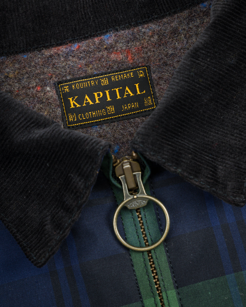 Kapital Cotton Black-Watch Oil Coating Cropped Drizller JKT - BlackWatch 1 - Standard & Strange