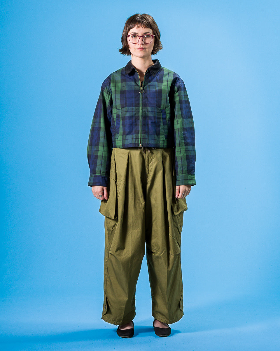 Kapital Cotton Black-Watch Oil Coating Cropped Drizller JKT - BlackWatch 1 - Standard & Strange