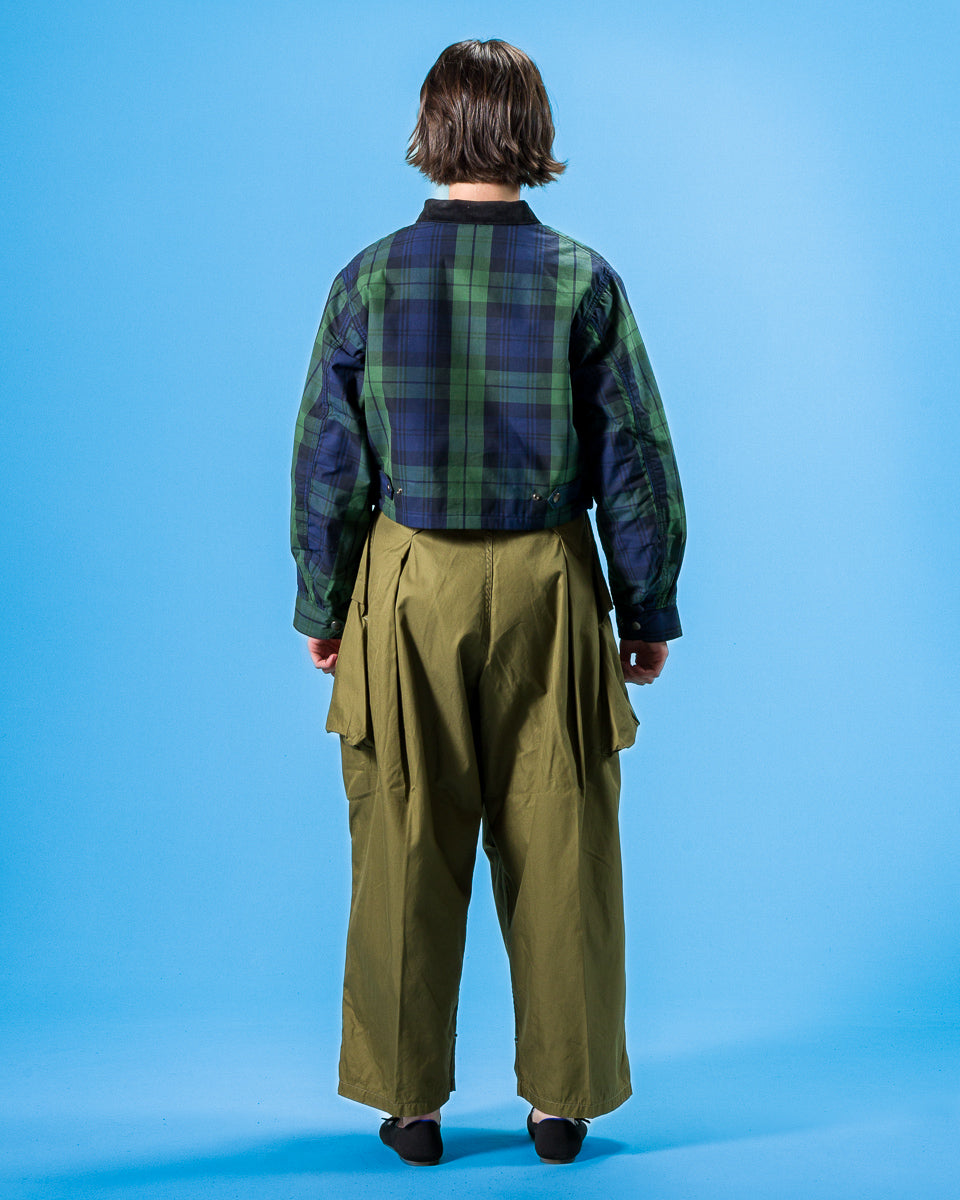 Kapital Cotton Black-Watch Oil Coating Cropped Drizller JKT - BlackWatch 1 - Standard & Strange