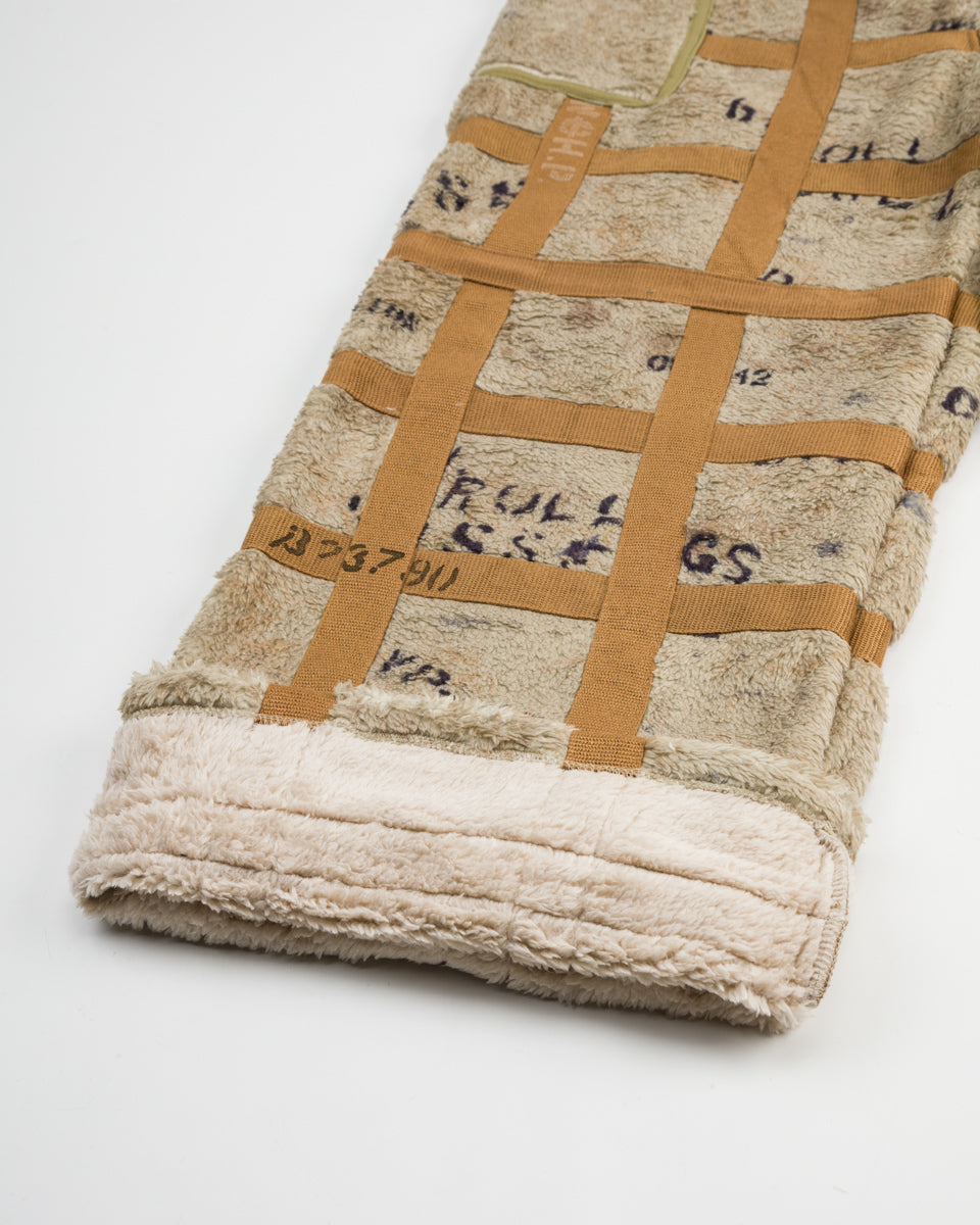 Kapital Fleece PRISONER Craft Tattersall Easy Pants - Beige - Standard & Strange