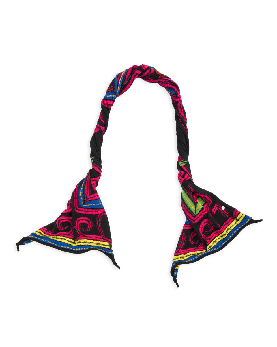 Kapital Fulling Wool HAPPY Scarf POP AINU - Black - Standard & Strange