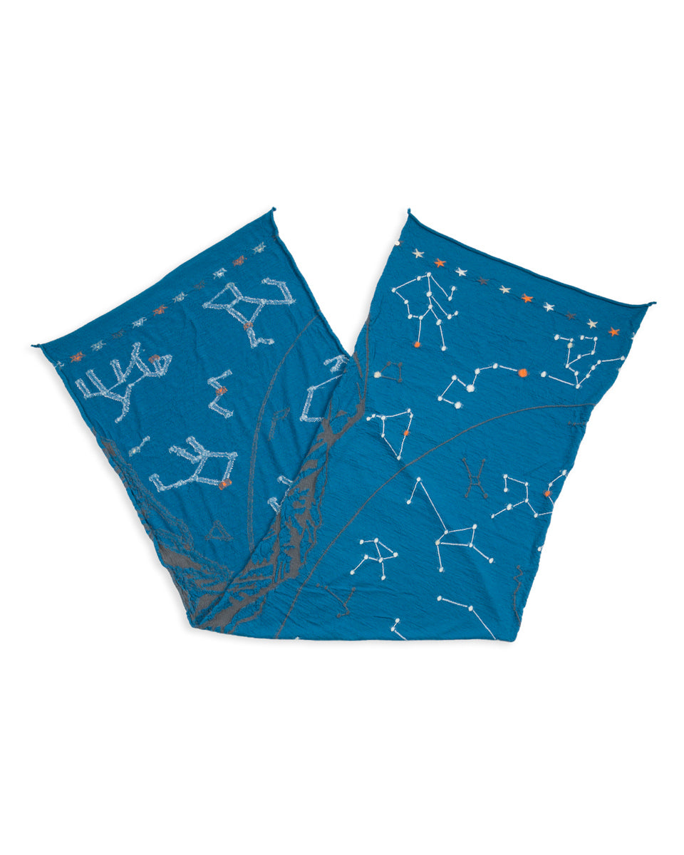 Kapital Fulling Wool Scarf CONSTELLATION - Blue - Standard & Strange