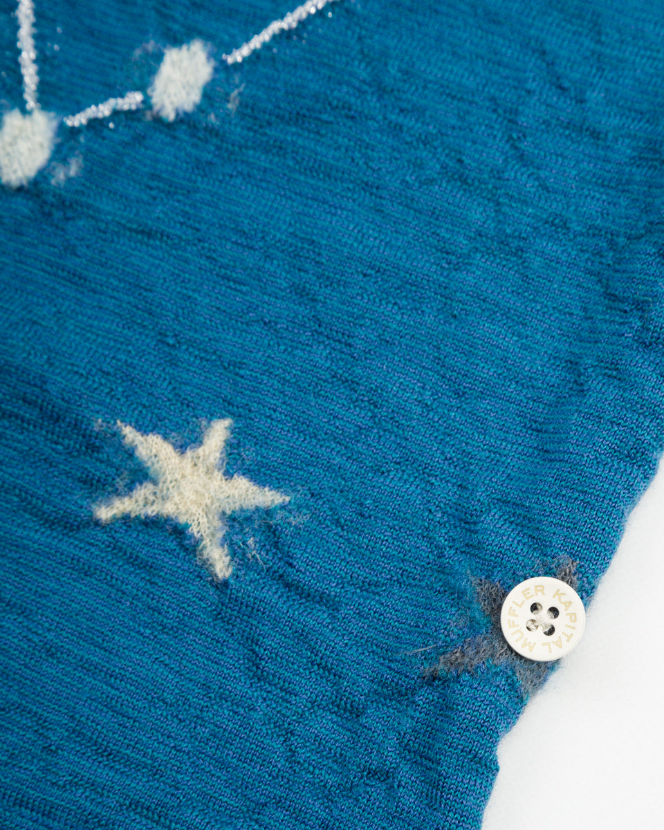 Kapital Fulling Wool Scarf CONSTELLATION - Blue - Standard & Strange