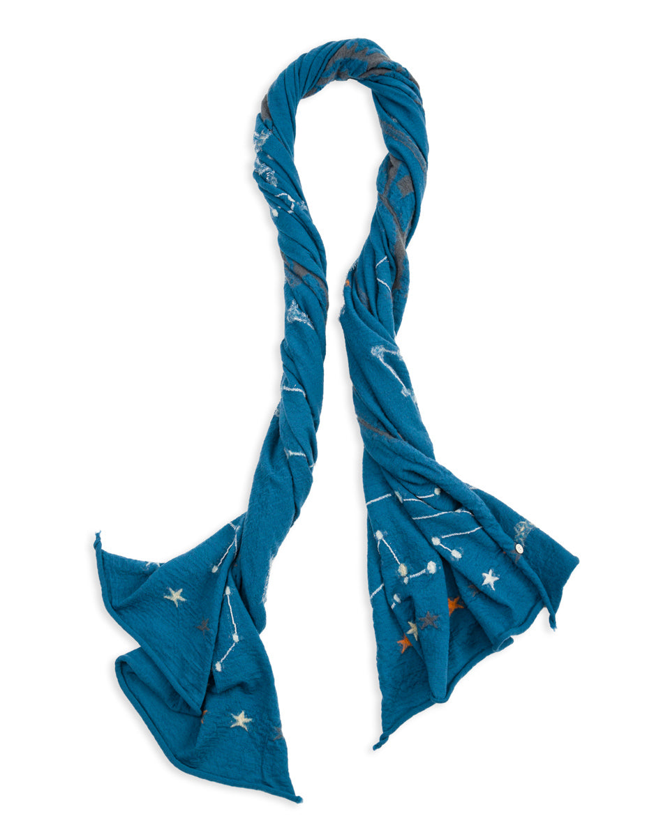 Kapital Fulling Wool Scarf CONSTELLATION - Blue - Standard & Strange