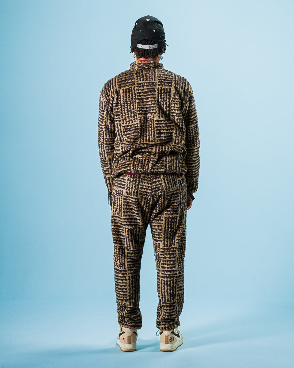 Kapital HACKSAW-BLOCK Fleece EASY Pants - Beige - Standard & Strange