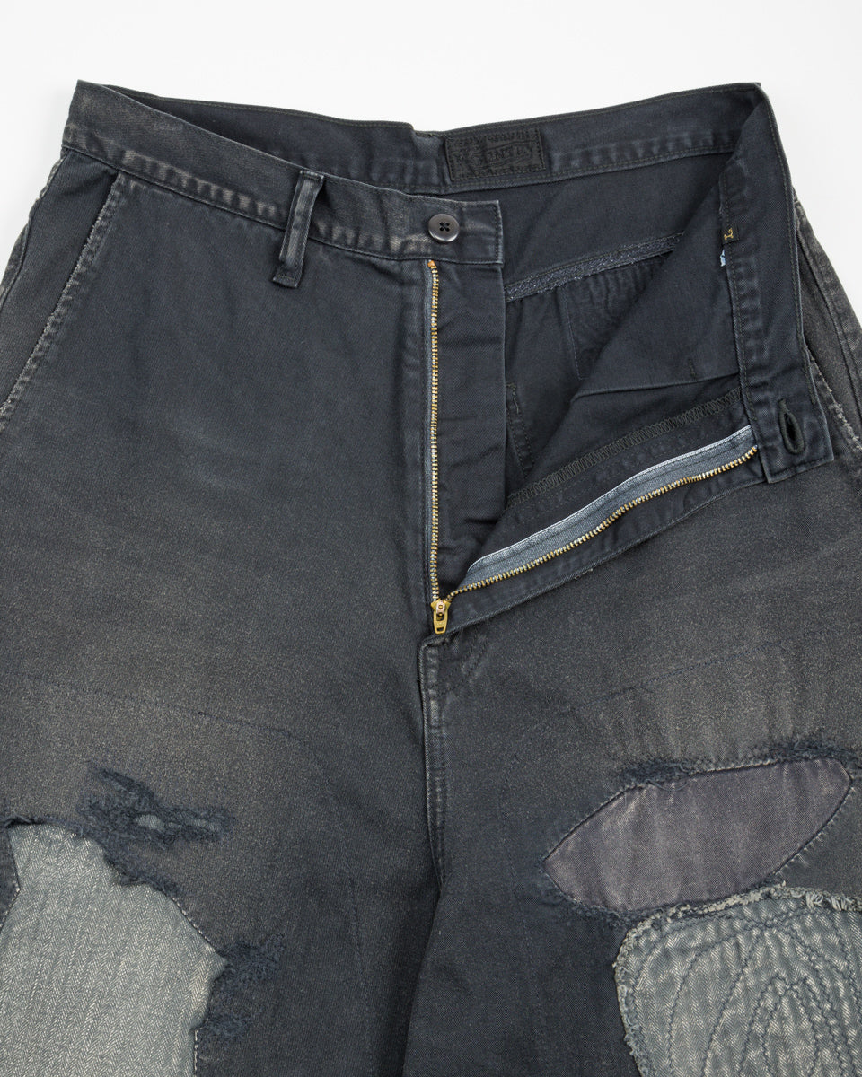 Kapital KATSURAGI PORT Baggy Pants(Champetre Remake) - Black - Standard & Strange