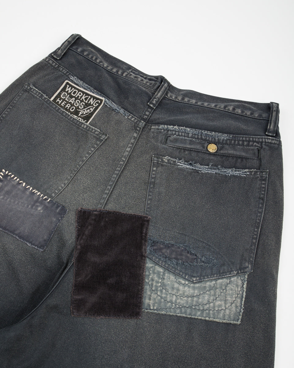 Kapital KATSURAGI PORT Baggy Pants(Champetre Remake) - Black - Standard & Strange