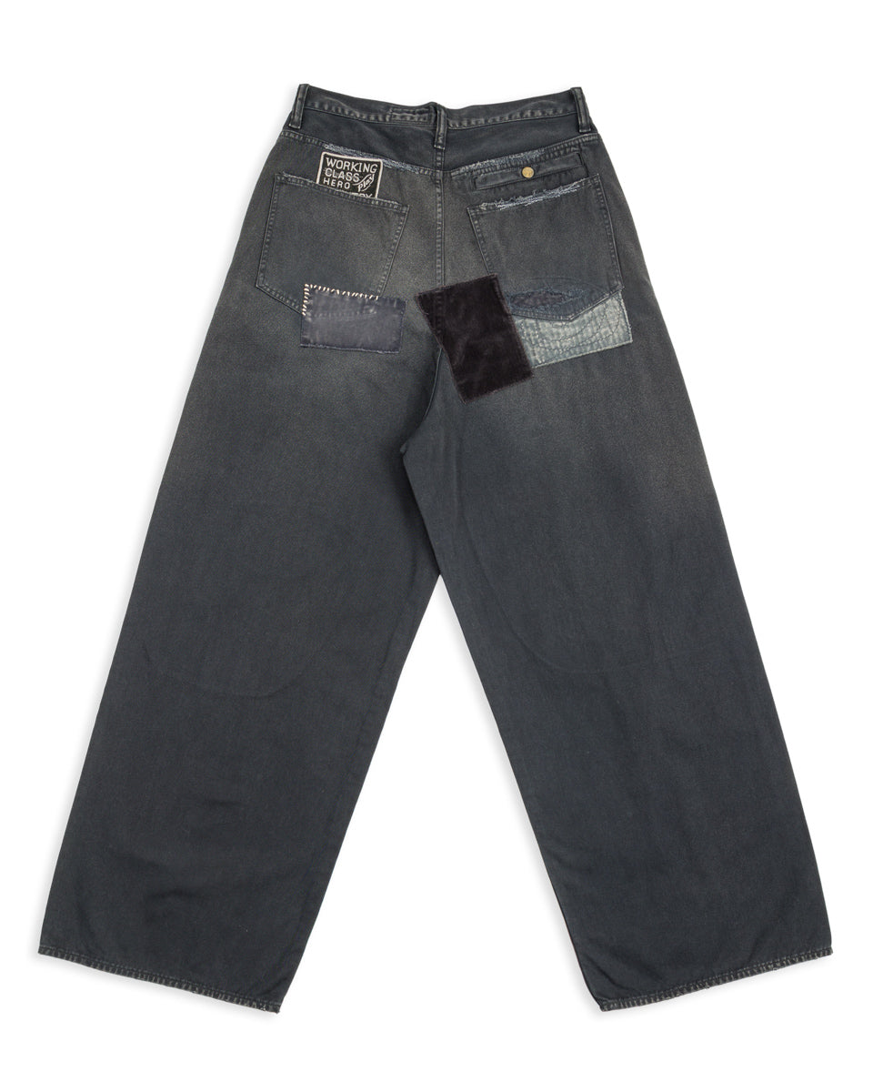 Kapital KATSURAGI PORT Baggy Pants(Champetre Remake) - Black - Standard & Strange