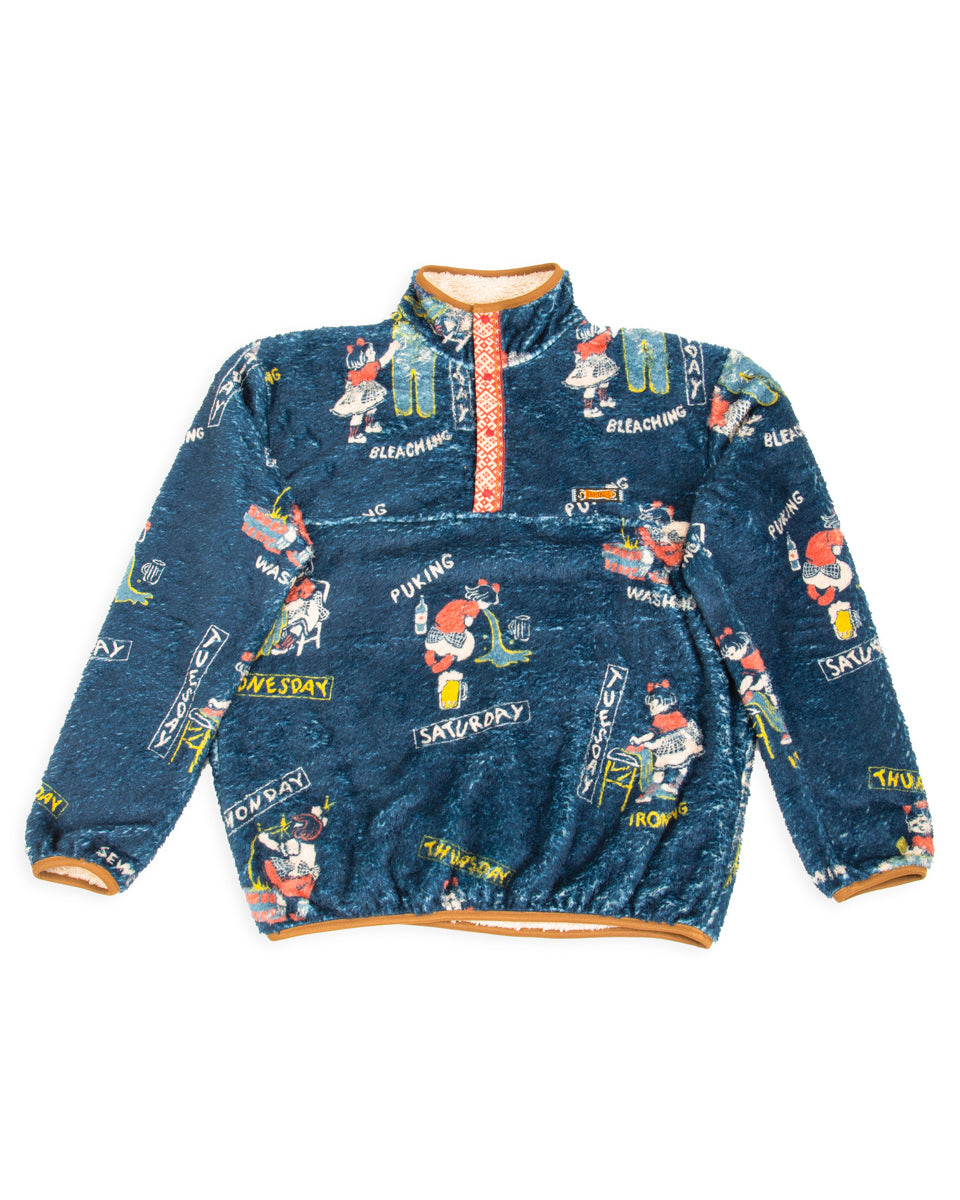 KOUNTRY CALENDAR Fleece Pullover - Navy