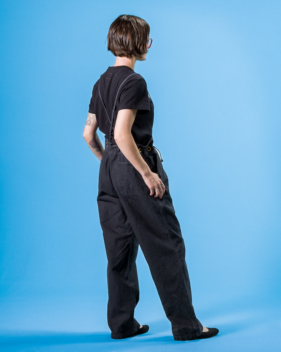 Kapital Light Canvas WELDER Overall - Black - Standard & Strange