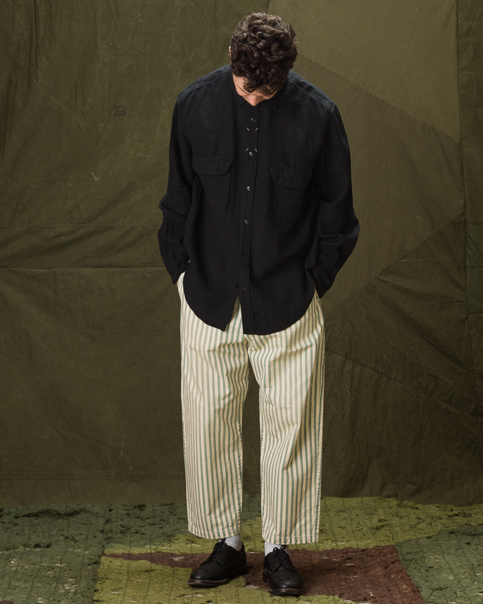 Kapital Linen Clip Shirt - Black - Standard & Strange