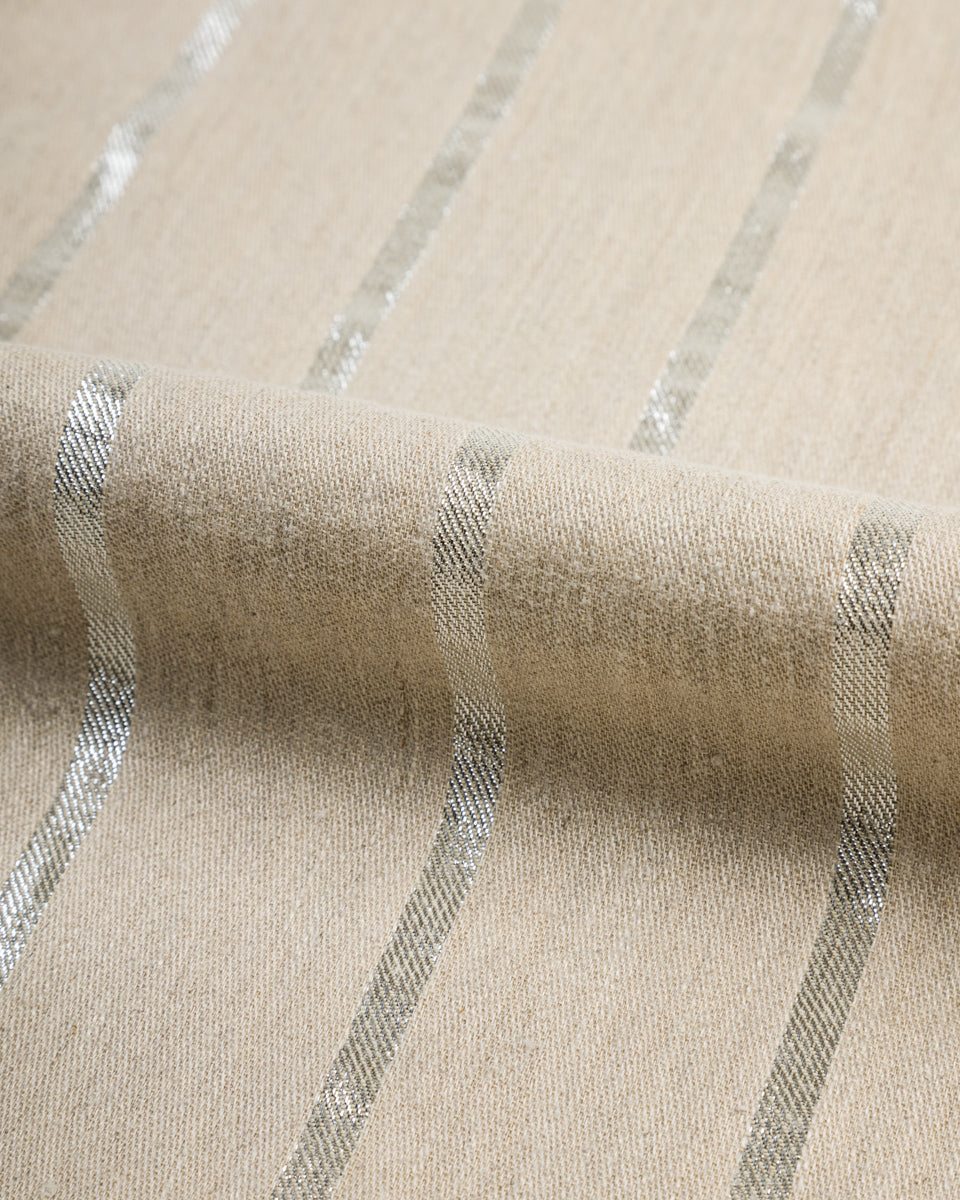 Kapital Linen Glitter PHILLIES Stripe EASY Pants - Ecru - Standard & Strange