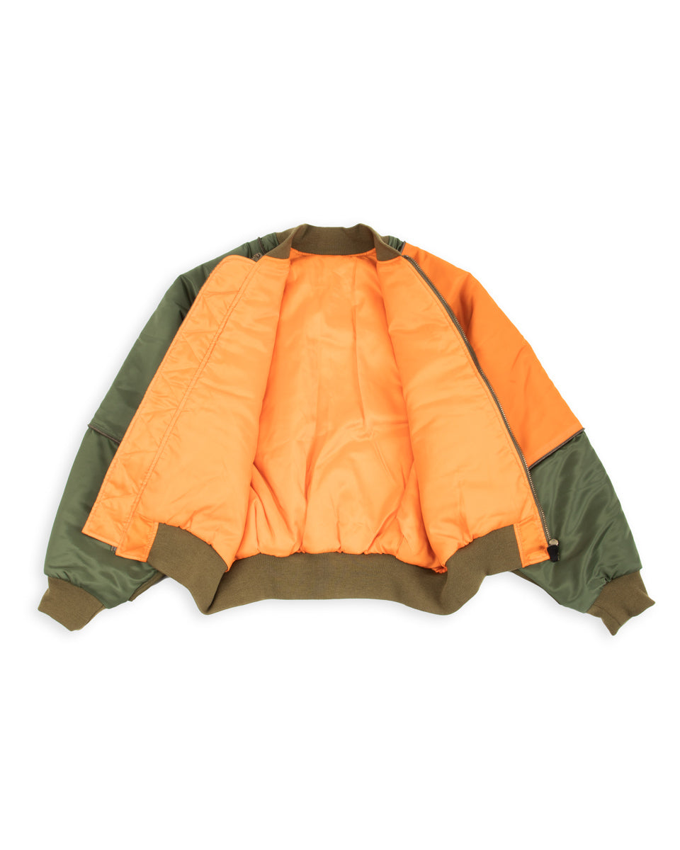 MA-1 Nylon SHAM BOMBER JKT - Khaki
