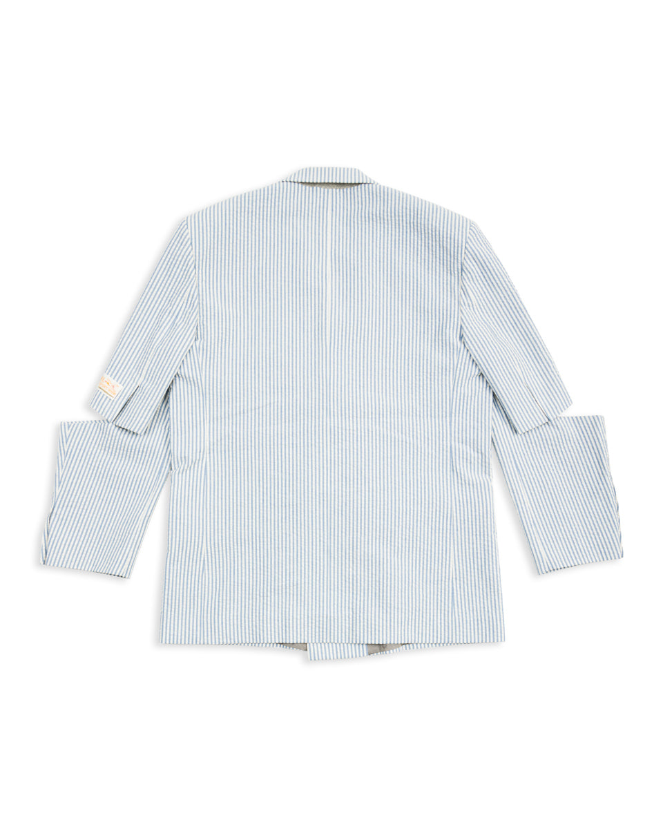 Kapital Seersucker CUT-OUT Elbow W JKT - Sax - Standard & Strange