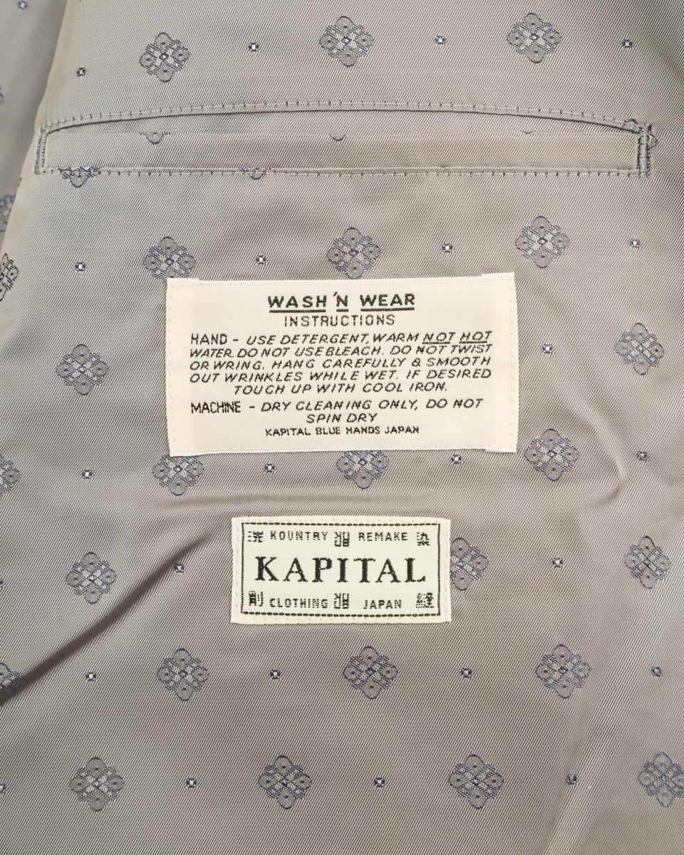 Kapital Seersucker CUT-OUT Elbow W JKT - Sax - Standard & Strange