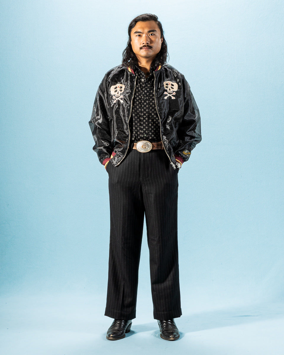 Kapital Sheer Pearl Souvenir JKT (RAIN SKULL) - Black - Standard & Strange