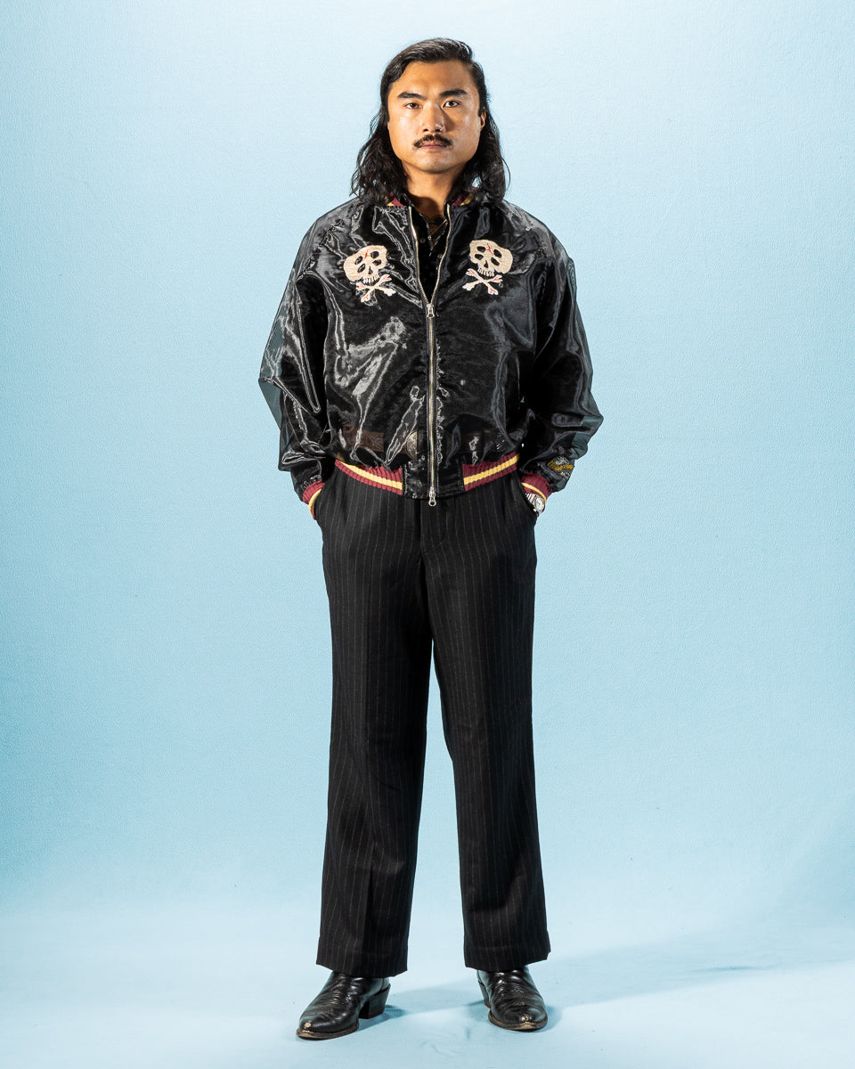 Kapital Sheer Pearl Souvenir JKT (RAIN SKULL) - Black - Standard & Strange