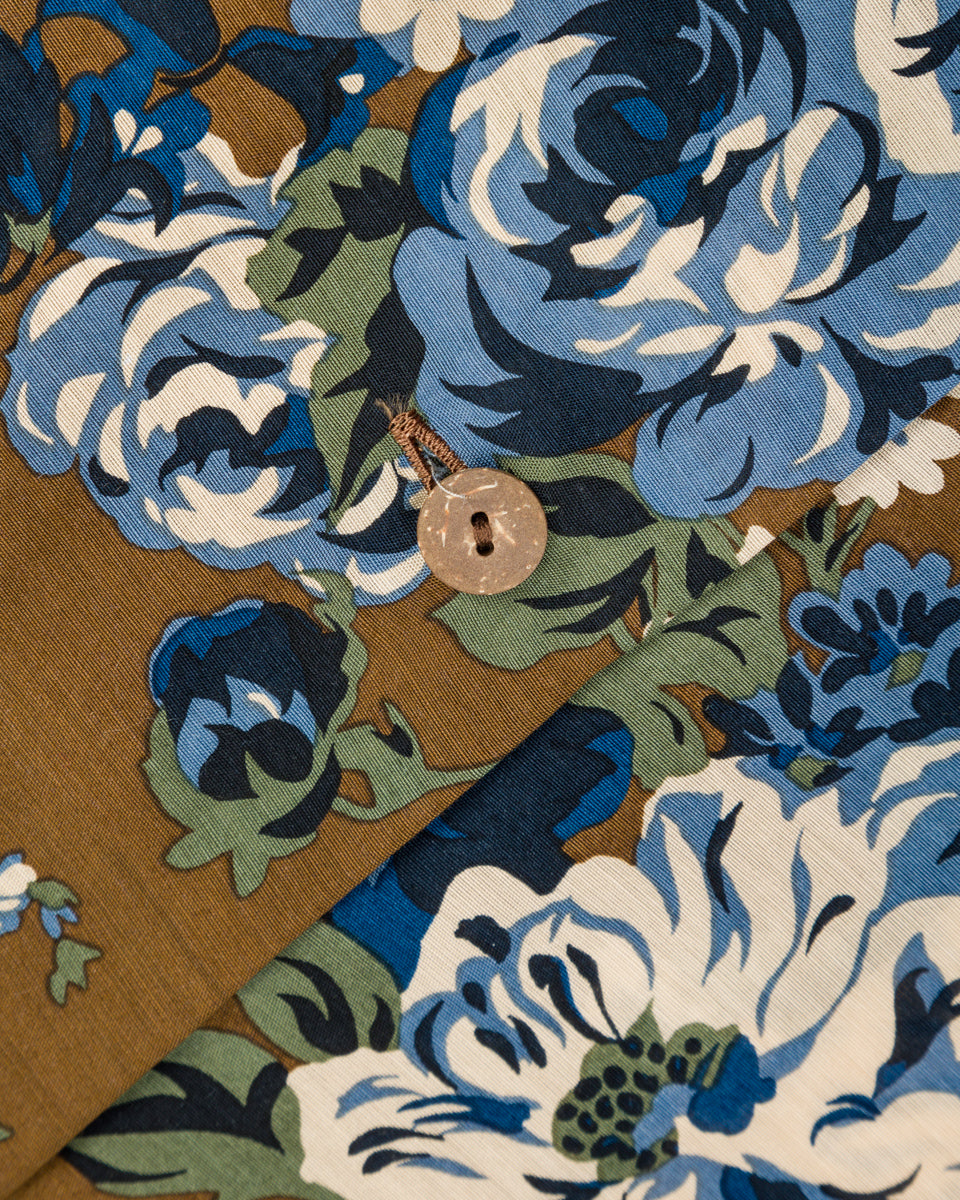 Kapital Silk Rayon CHAMPETRE MARIA WRANGLE Collar Aloha Shirt - BrownKhaki - Standard & Strange