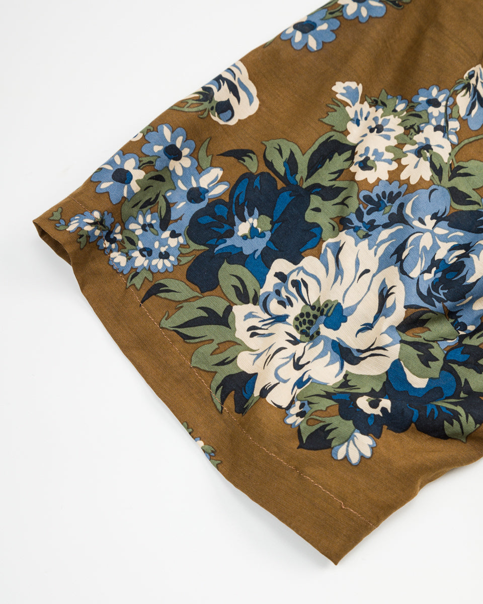 Kapital Silk Rayon CHAMPETRE MARIA WRANGLE Collar Aloha Shirt - BrownKhaki - Standard & Strange